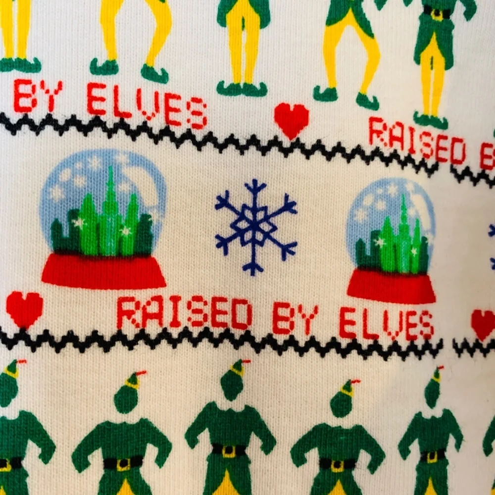 Hanna Andersson Elf Christmas Movie Long John Pajama Top Child 14-16 Fair Isle